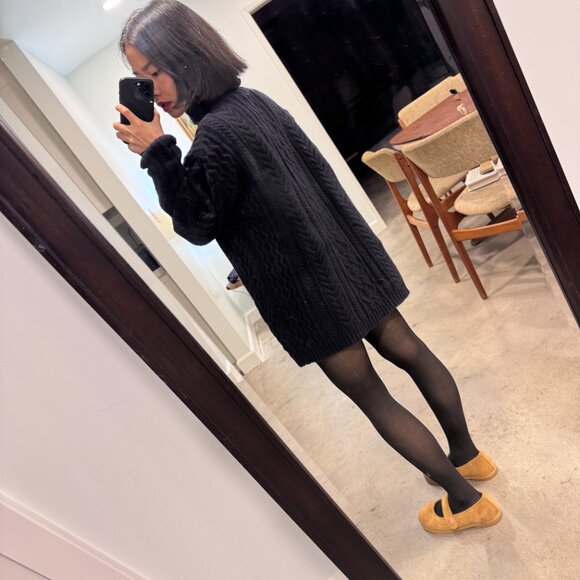 Ralph Lauren Collection Cable-Knit Turtleneck Merino Wool & Cashmere – Inky Navy - Picture 6 of 8